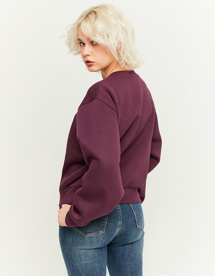 TALLY WEiJL, Burgundy Oversize Printed Sweatshirt for Women