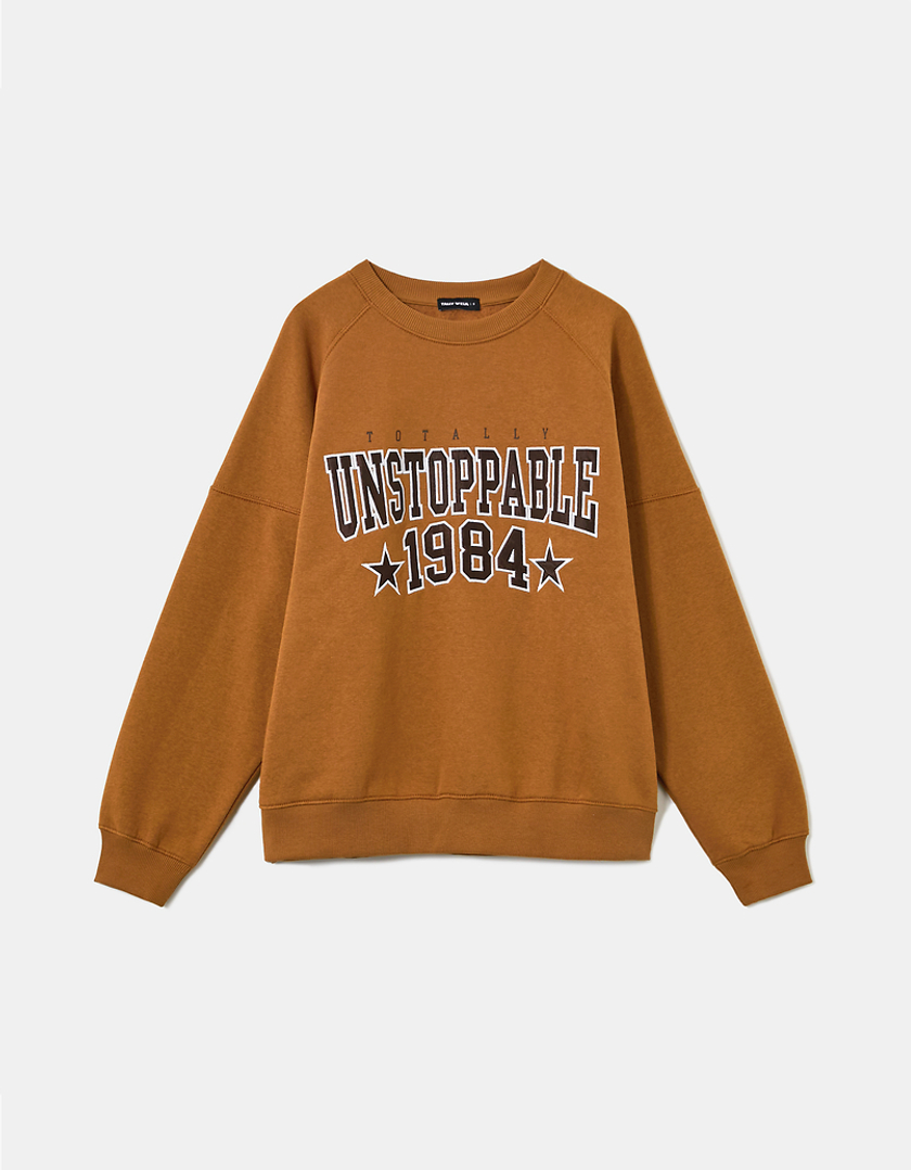TALLY WEiJL, Braunes Bedrucktes Sweatshirt for Women