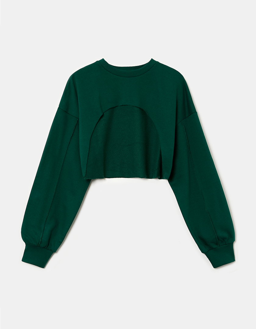 TALLY WEiJL, Cut Out Cropped Sweatshirt for Women