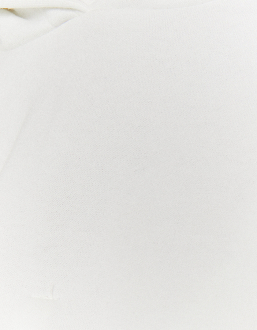 TALLY WEiJL, Λευκό Cropped Φούτερ με Αλυσίδα for Women
