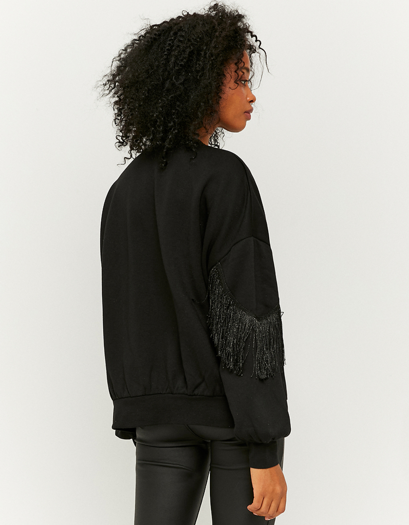 TALLY WEiJL, Black Oversize Printed Sweatshirt for Women
