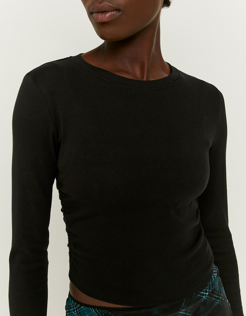 TALLY WEiJL, T-Shirt Basique Court Noir for Women
