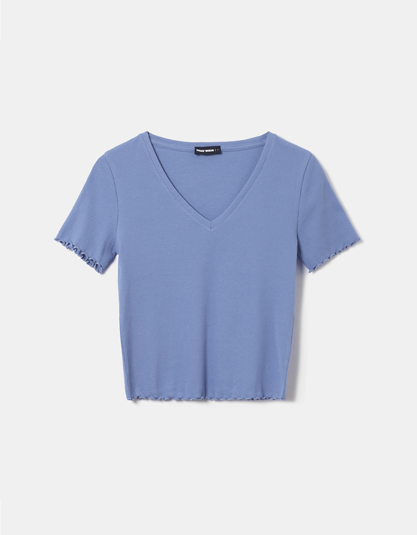 TALLY WEiJL, Μπλε Cropped T-shirt for Women