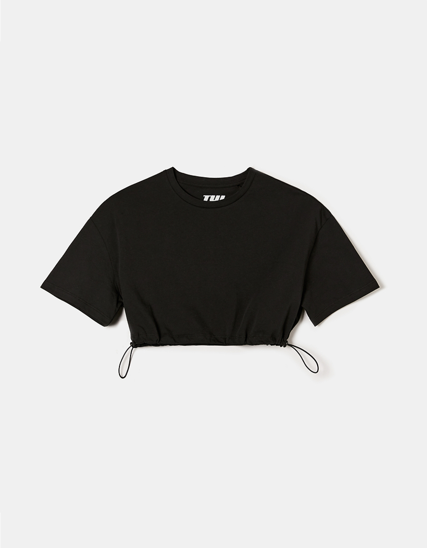 TALLY WEiJL, Cropped T-Shirt mit Elastik for Women