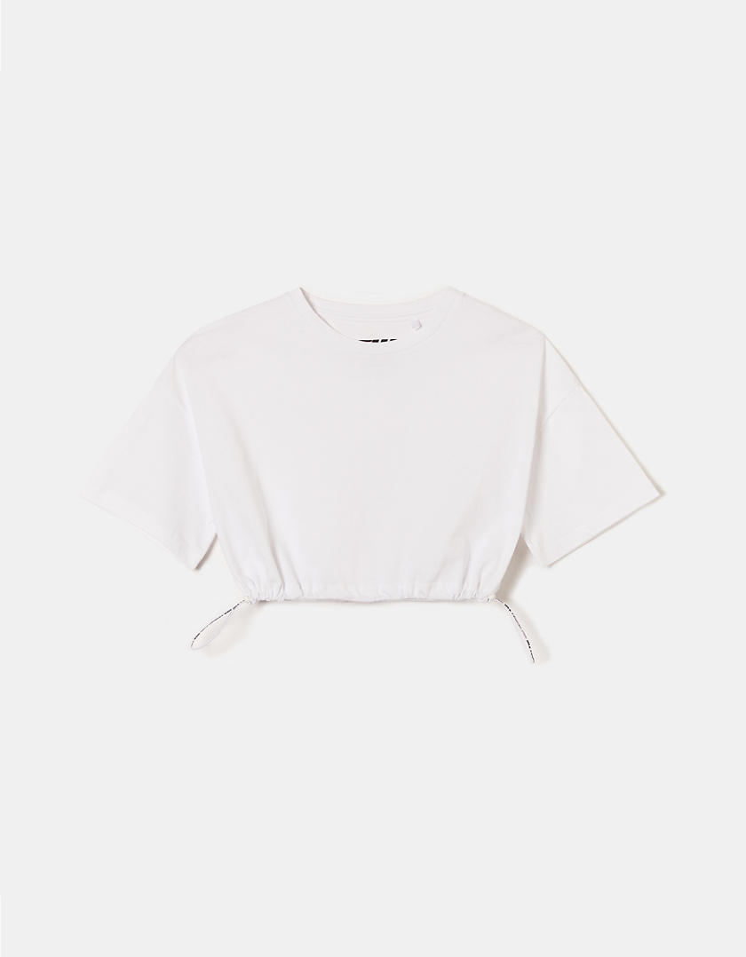 TALLY WEiJL, Cropped T-shirt With Elastic Cord for Women