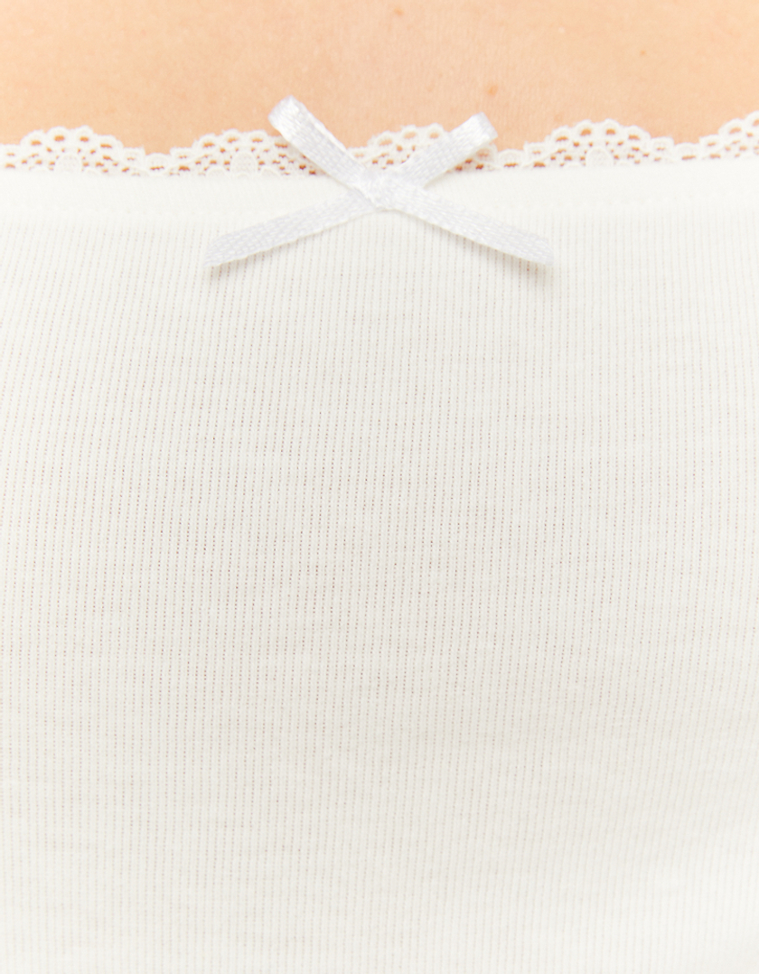 TALLY WEiJL, T-Shirt basique en maille blanc for Women