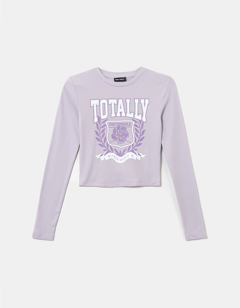 TALLY WEiJL, T-Shirt Manches Longues violet for Women
