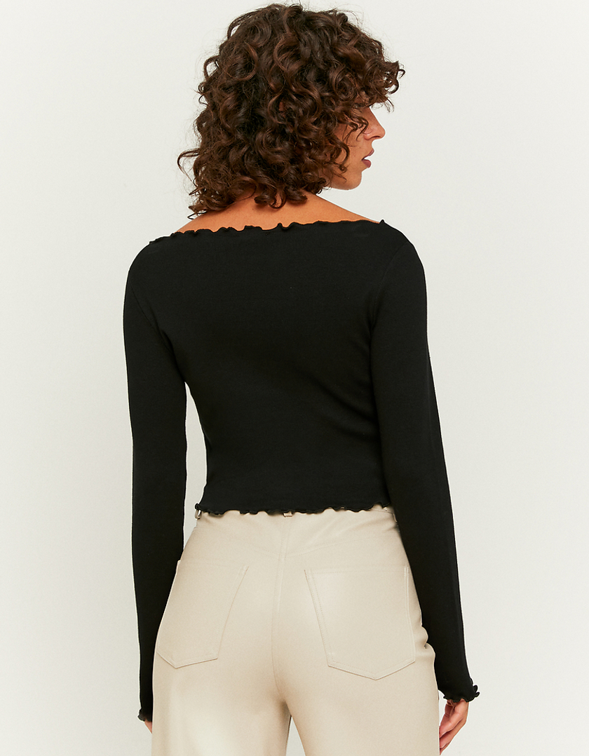 TALLY WEiJL, Black Long Sleeves Crop top for Women