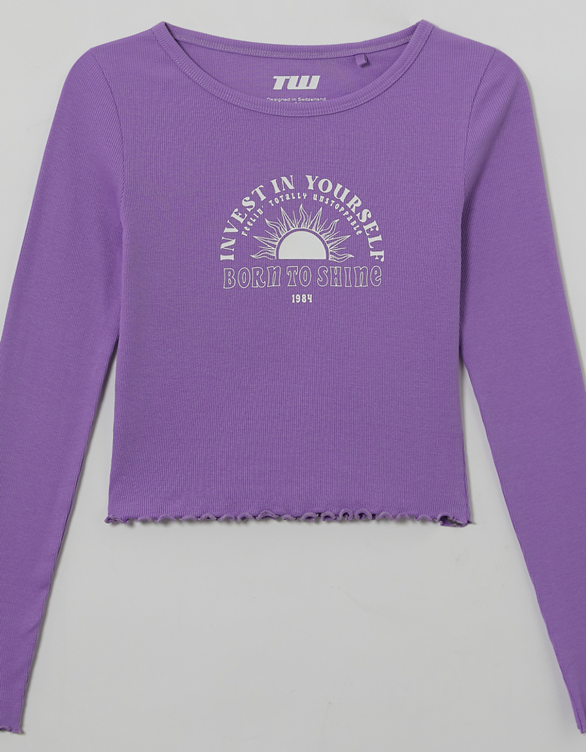 TALLY WEiJL, Violettes bedrucktes T-Shirt for Women