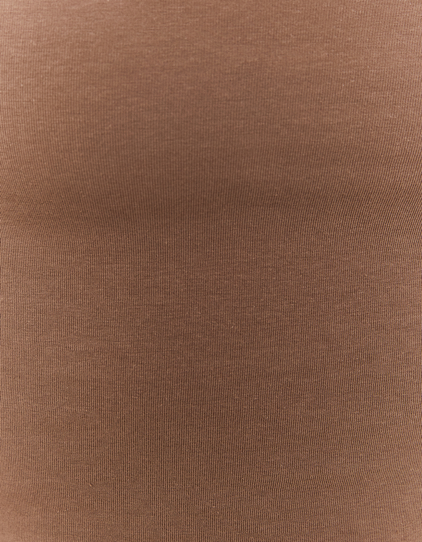 TALLY WEiJL, Brown  Cropped Basic T-Shirt for Women
