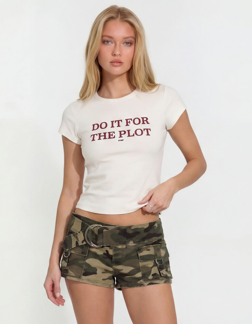 T-shirt bianca stampata