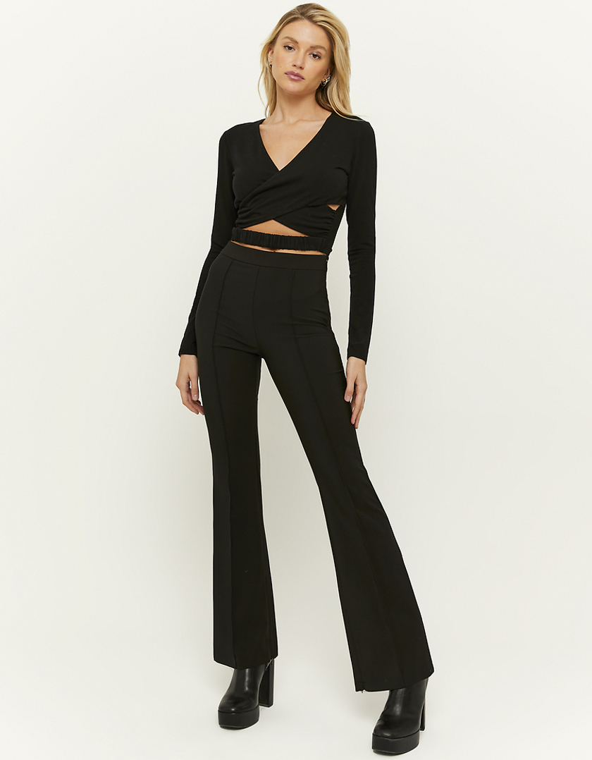 TALLY WEiJL, Black Cut Out Cropped Top for Women