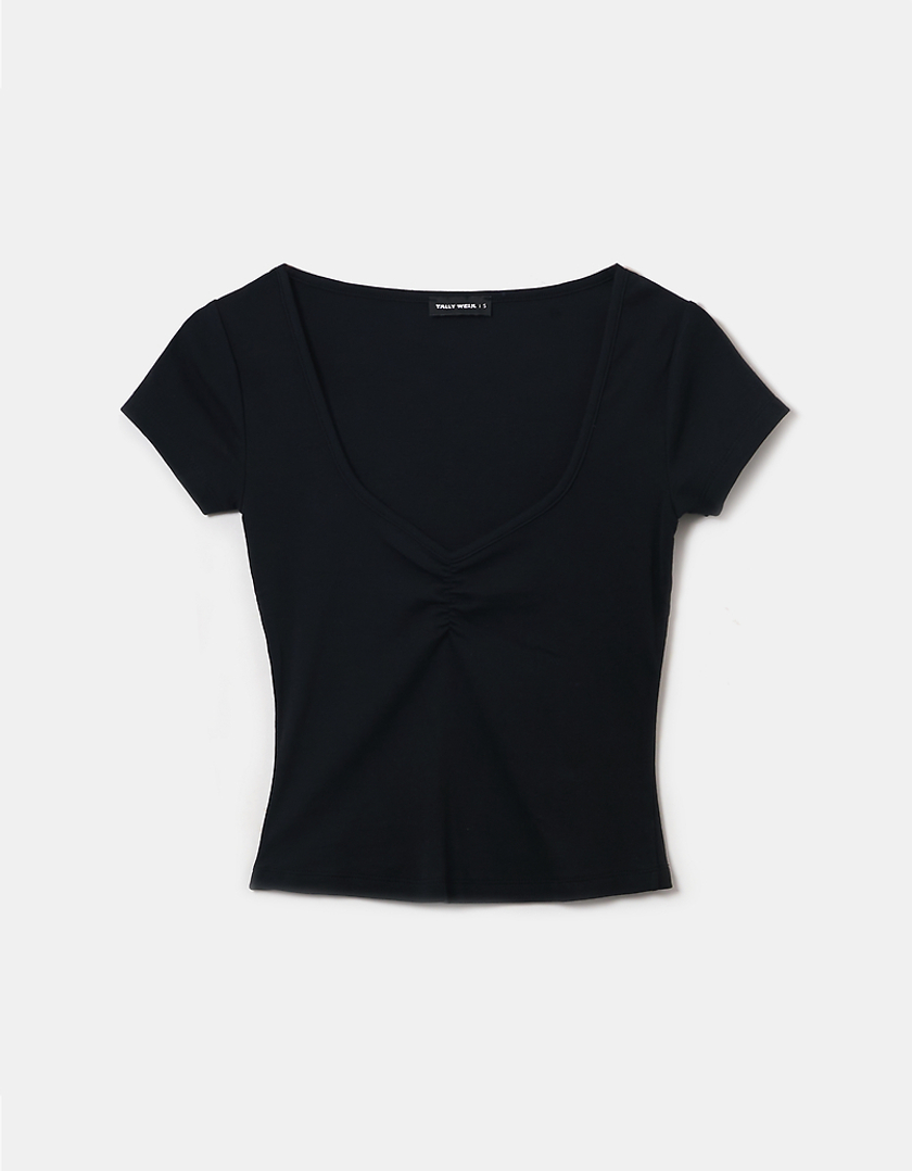 TALLY WEiJL, Μαύρο Bodycon T-Shirt for Women