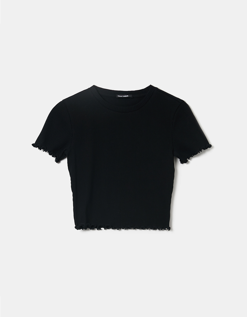 TALLY WEiJL, Czarny krótki t-shirt z krótkim rękawem for Women