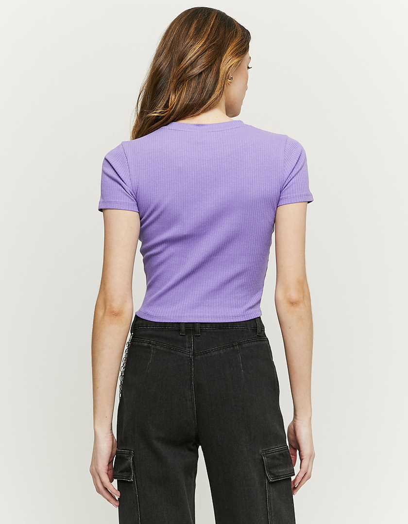 TALLY WEiJL, Basic Ribbed Cropped T-shirt for Women