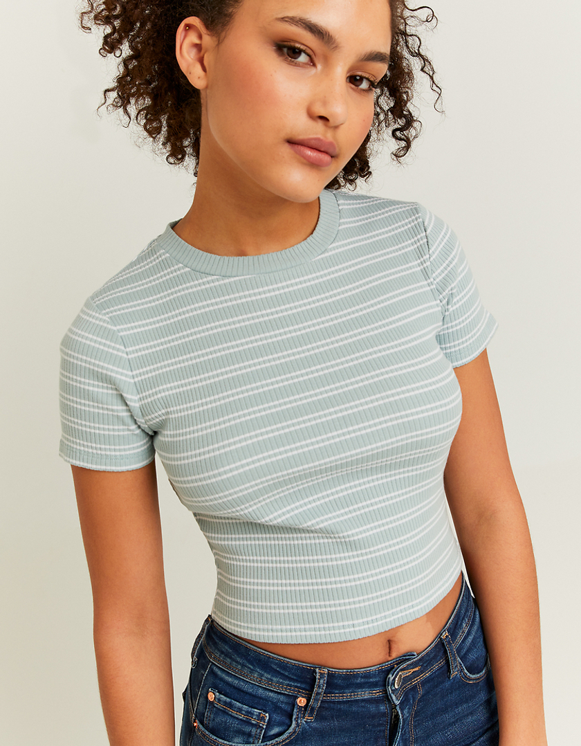 TALLY WEiJL, Gestreiftes Cropped  Basic T-Shirt for Women