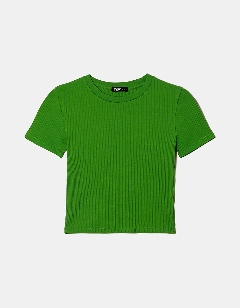 TALLY WEiJL, Green Cropped T-shirt for Women