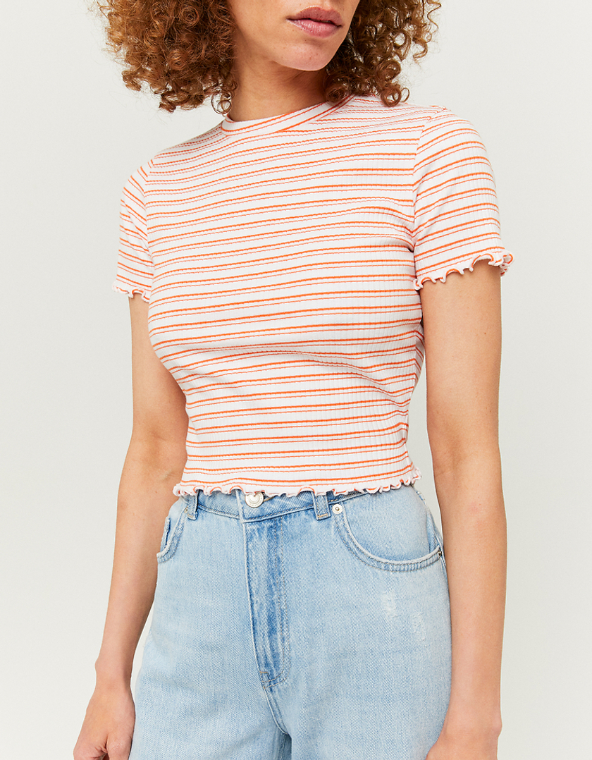 TALLY WEiJL, Striped Short Sleeves T-shirt for Women