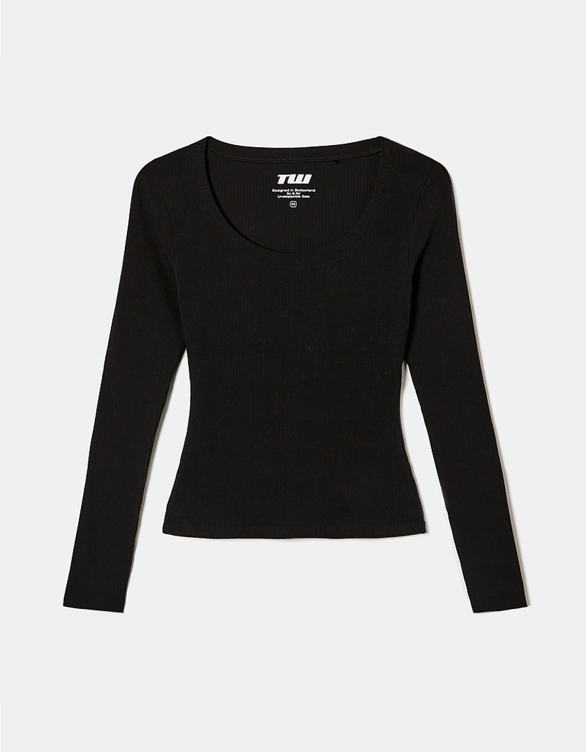 TALLY WEiJL, T-Shirt basique noir for Women