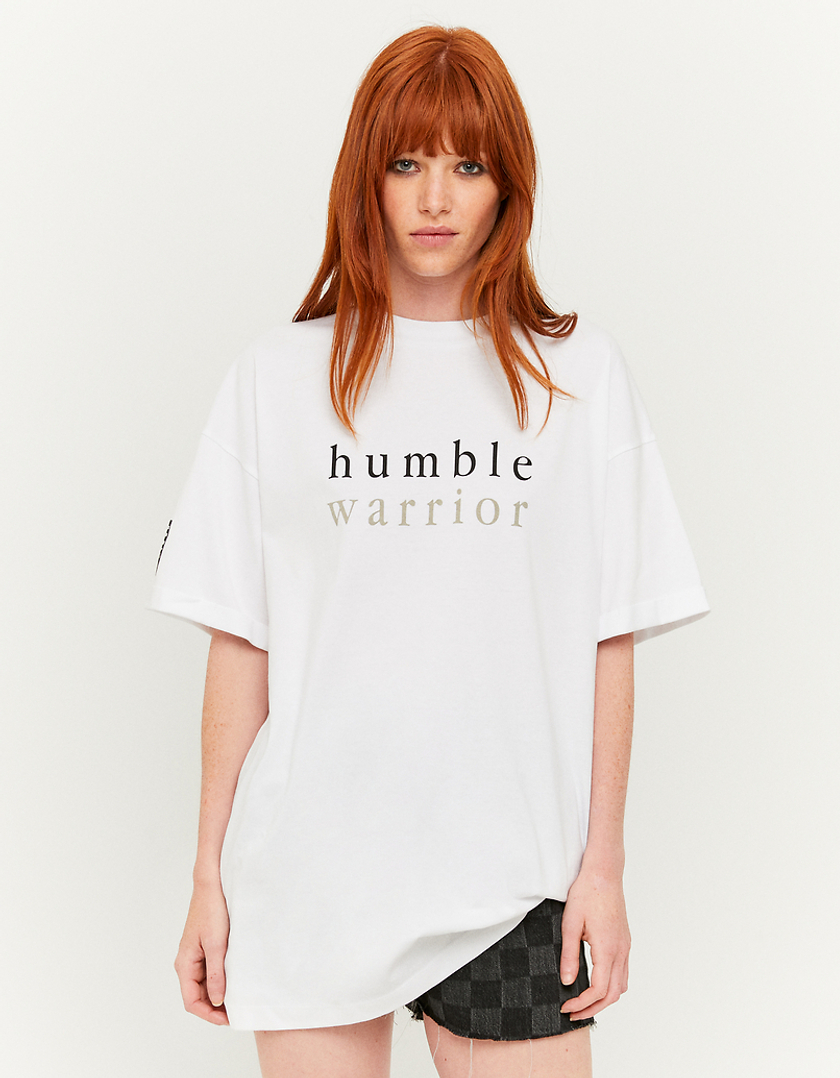 TALLY WEiJL, T-Shirt Oversize Imprimé Blanc for Women