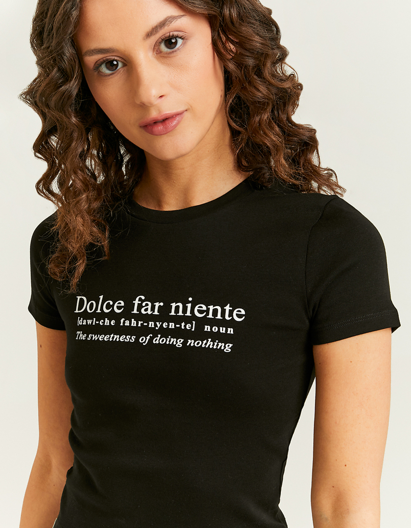TALLY WEiJL, T-shirt Printed Μαύρο for Women