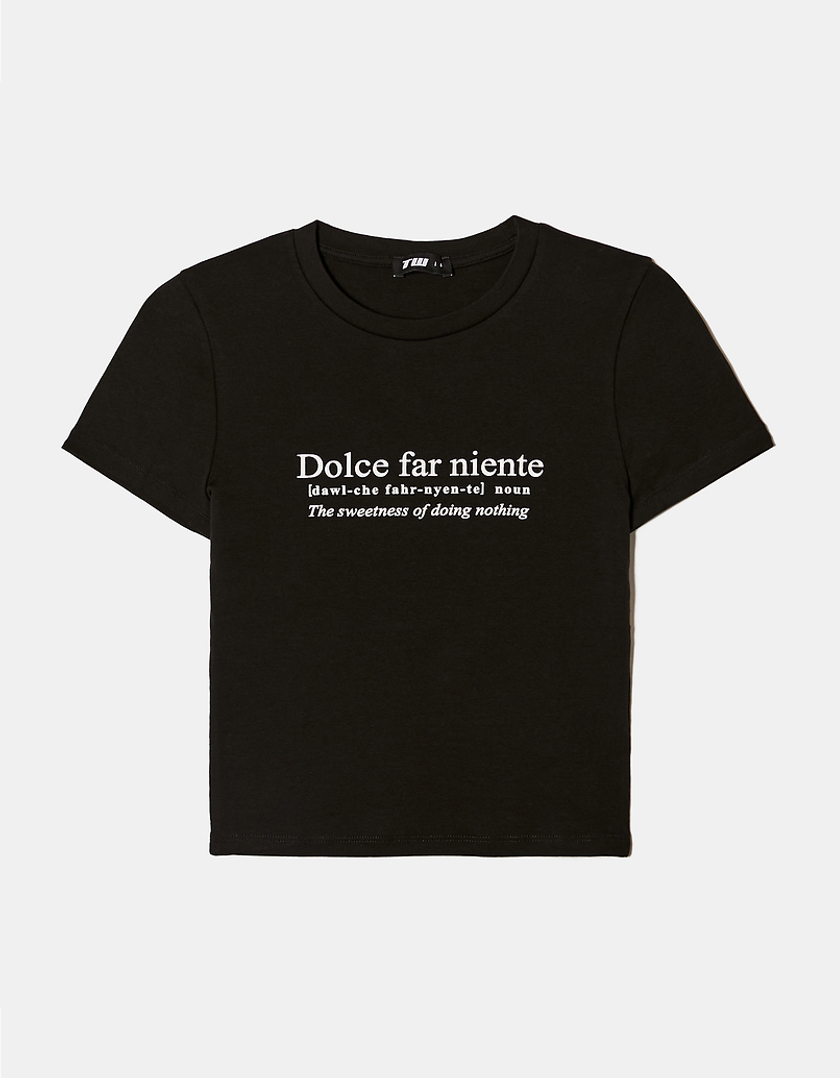 TALLY WEiJL, T-shirt Court Noir for Women