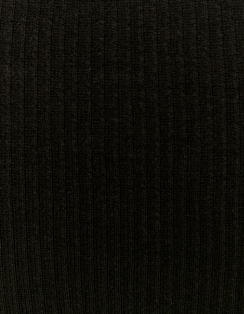 TALLY WEiJL, Μαύρο μακρυμάνικο T-Shirt με ραβδώσεις for Women