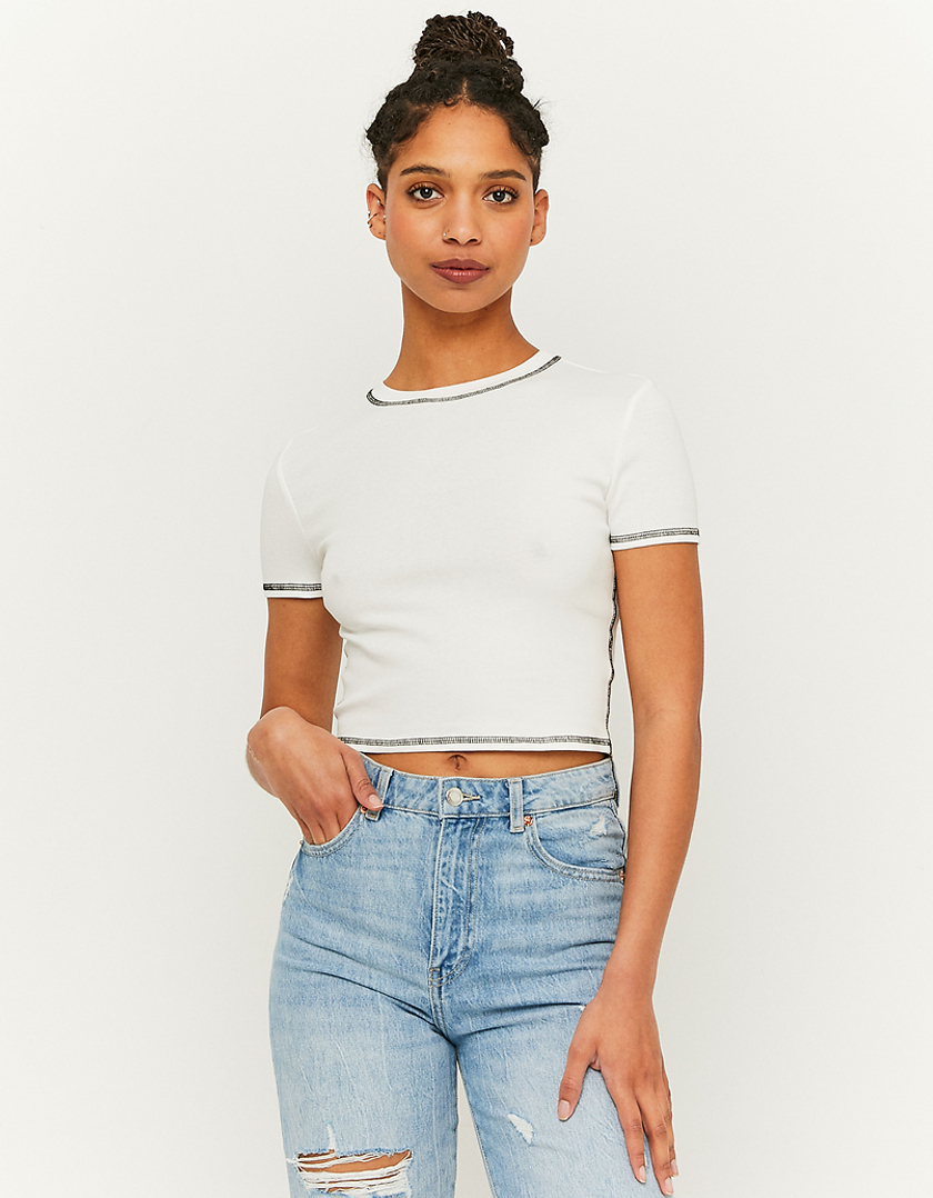 TALLY WEiJL, T-shirt With Contrast Stitching for Women