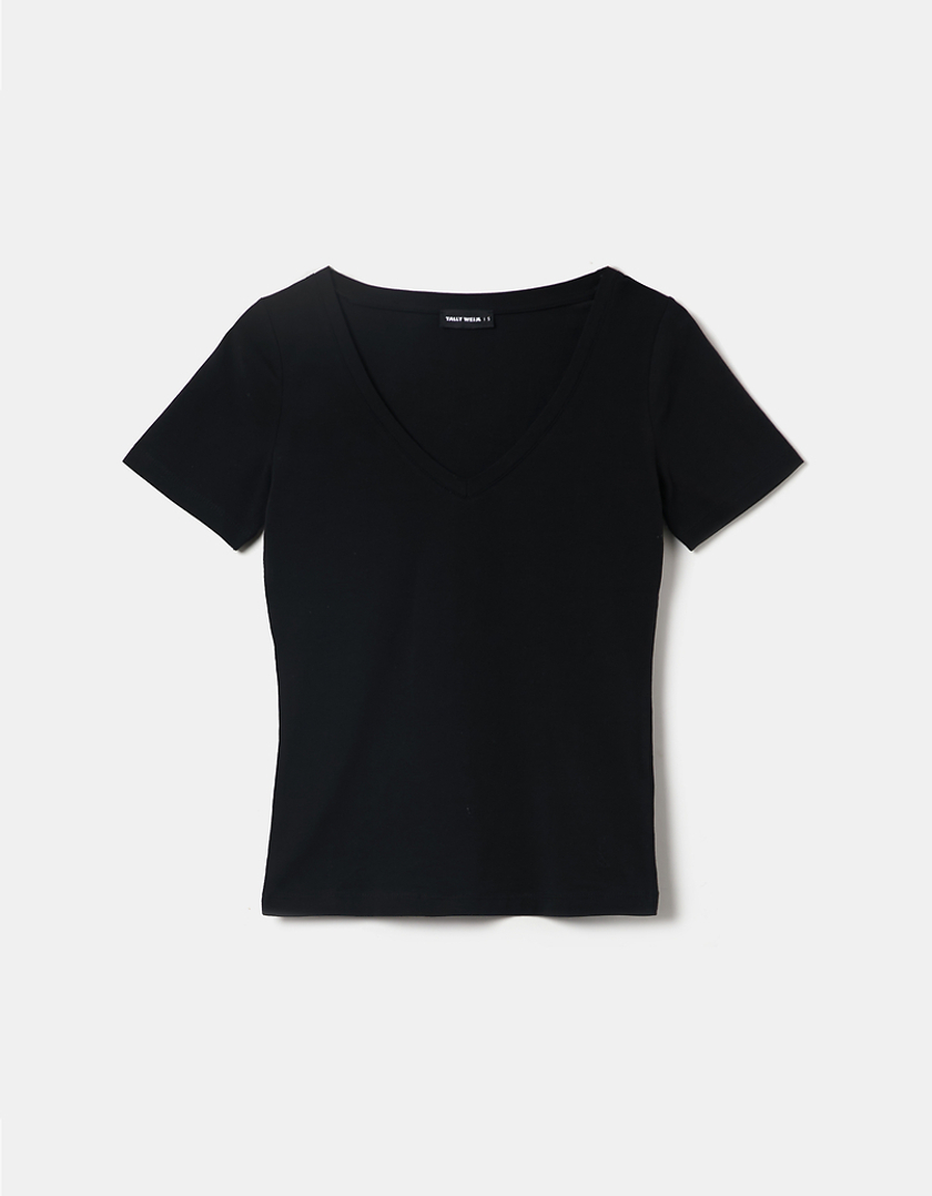 TALLY WEiJL, Schwarzes Basic T-Shirt  for Women