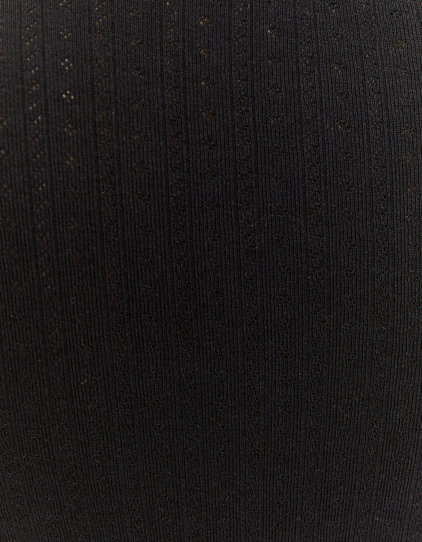 TALLY WEiJL, T-shirt basique pointelle noir for Women