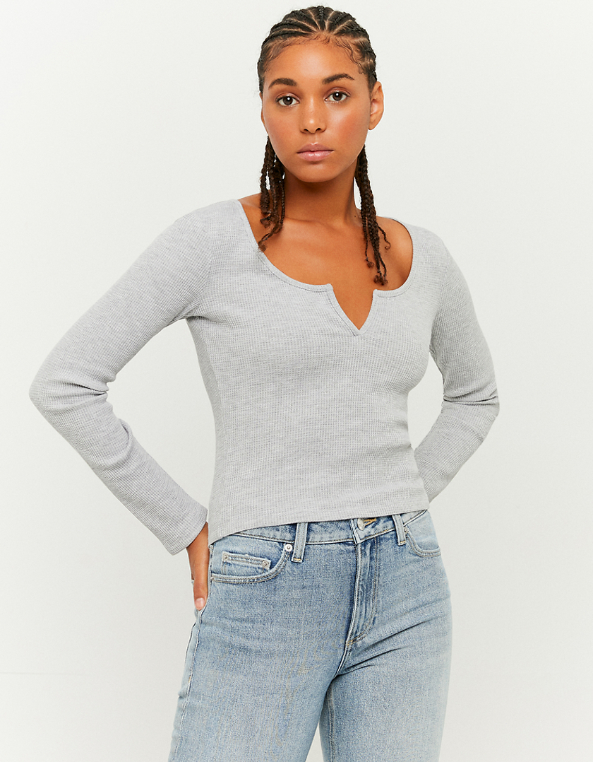 TALLY WEiJL, Top Gris Manches Longues for Women