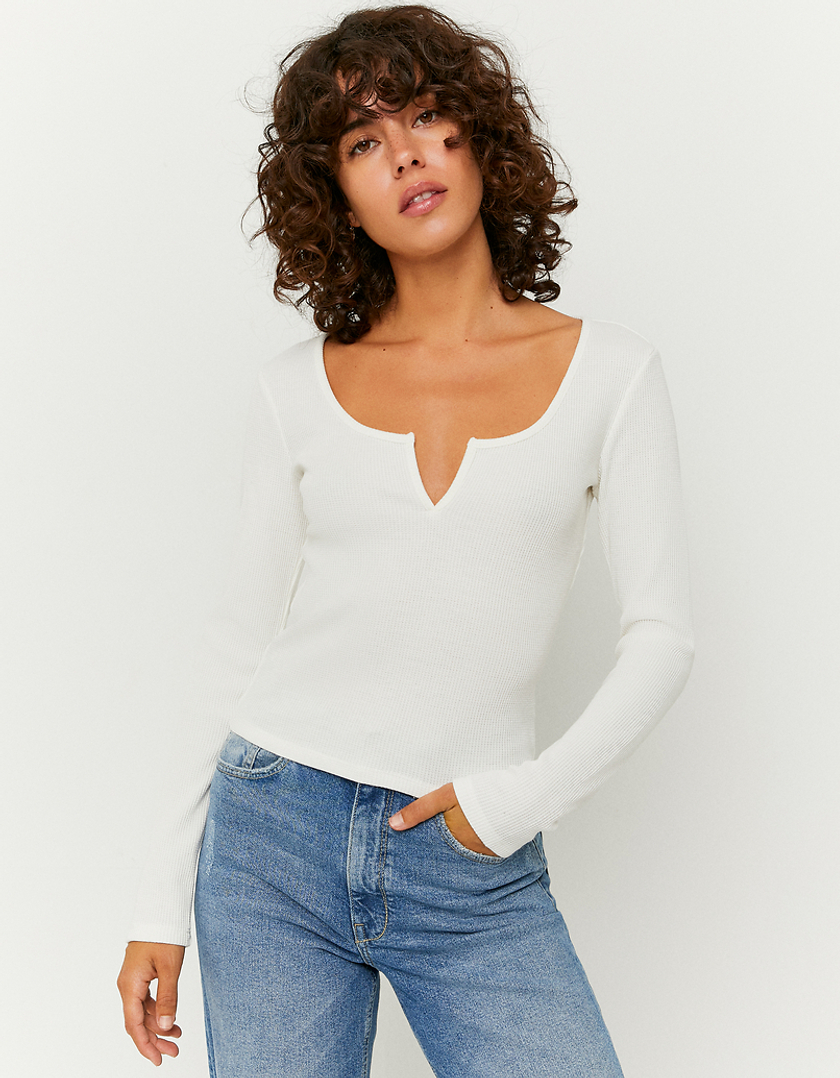 TALLY WEiJL, Top Blanc Manches Longues for Women
