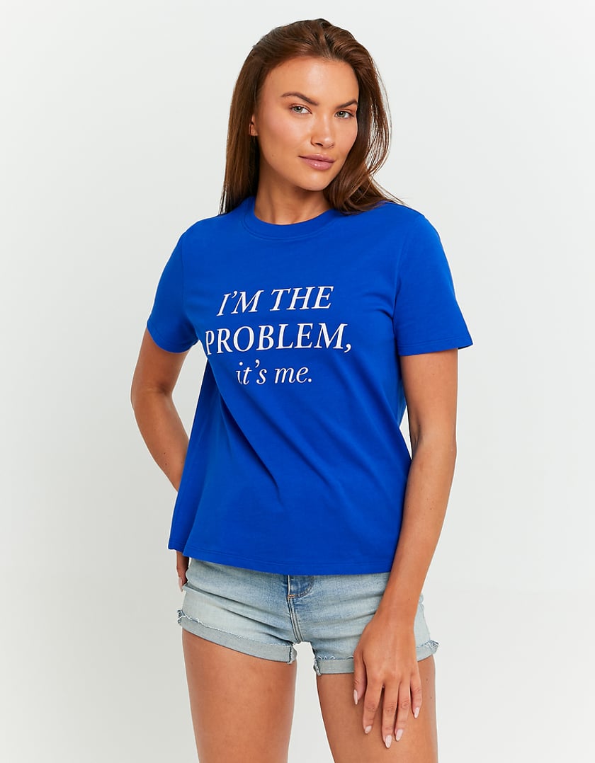 TALLY WEiJL, T-Shirt Bleu Coupe Classique for Women