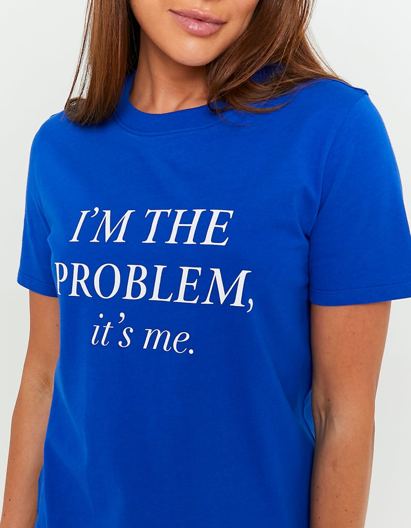 TALLY WEiJL, Blue Printed Regular T-shirt for Women