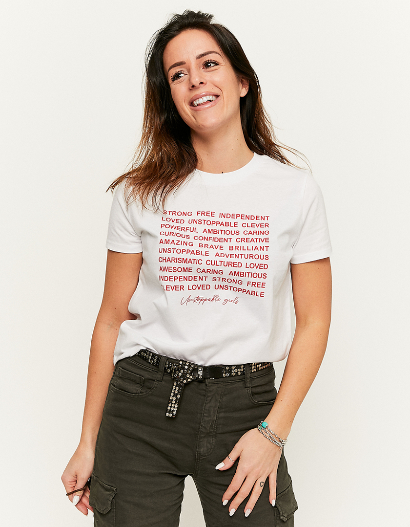 TALLY WEiJL, Λευκό Printed T-shirt for Women