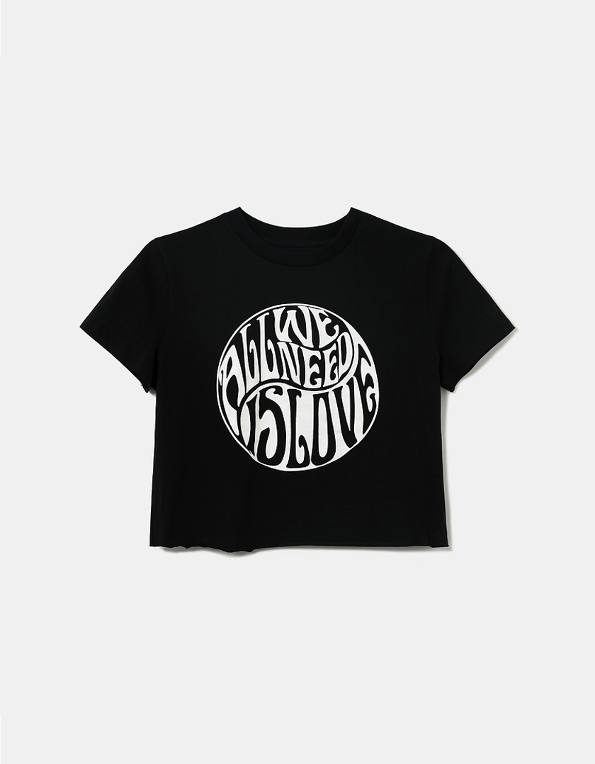 TALLY WEiJL, Black Printed T-shirt for Women