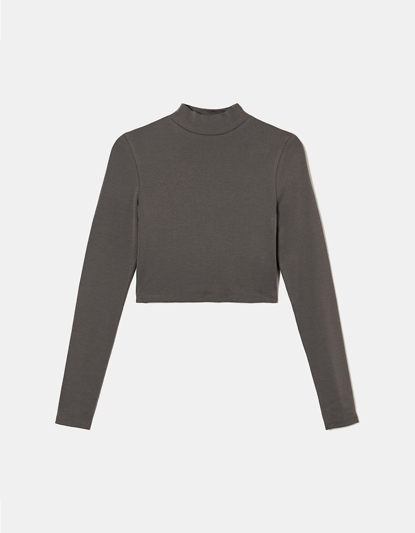 TALLY WEiJL, T-Shirt basique court gris for Women