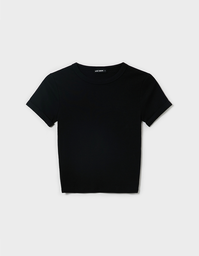 TALLY WEiJL, T-Shirt Basique Noir for Women