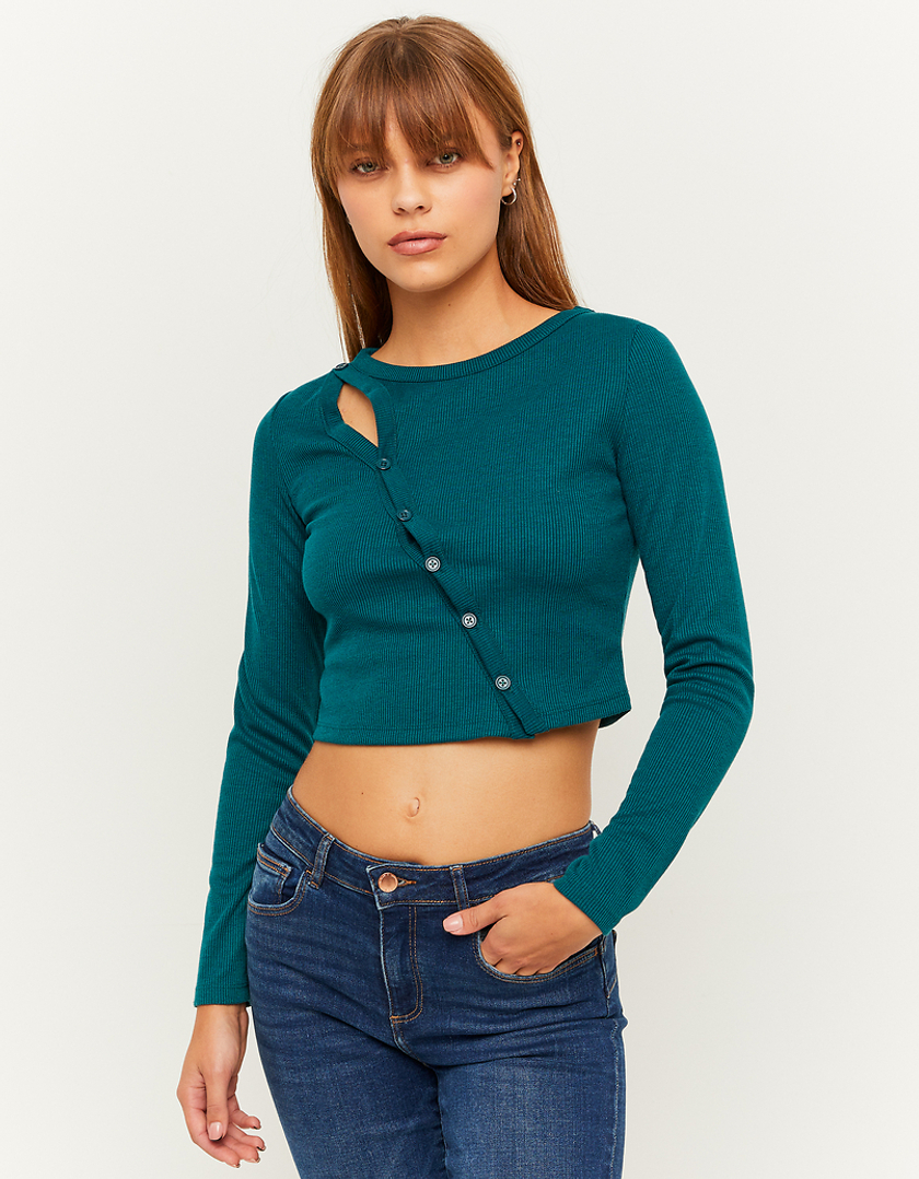 TALLY WEiJL, Ribbed Cut Out Top for Women