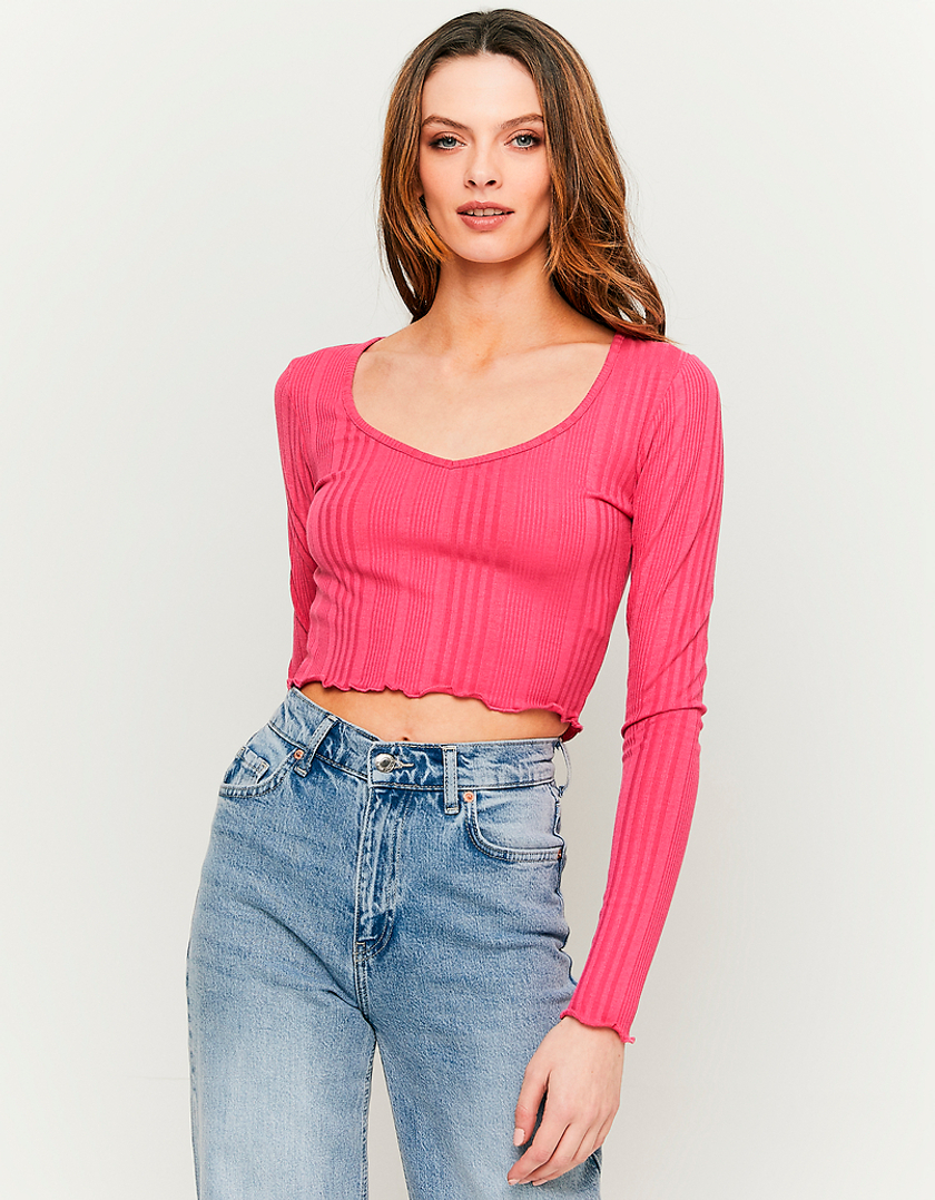 TALLY WEiJL, Różowy krótki t-shirt for Women