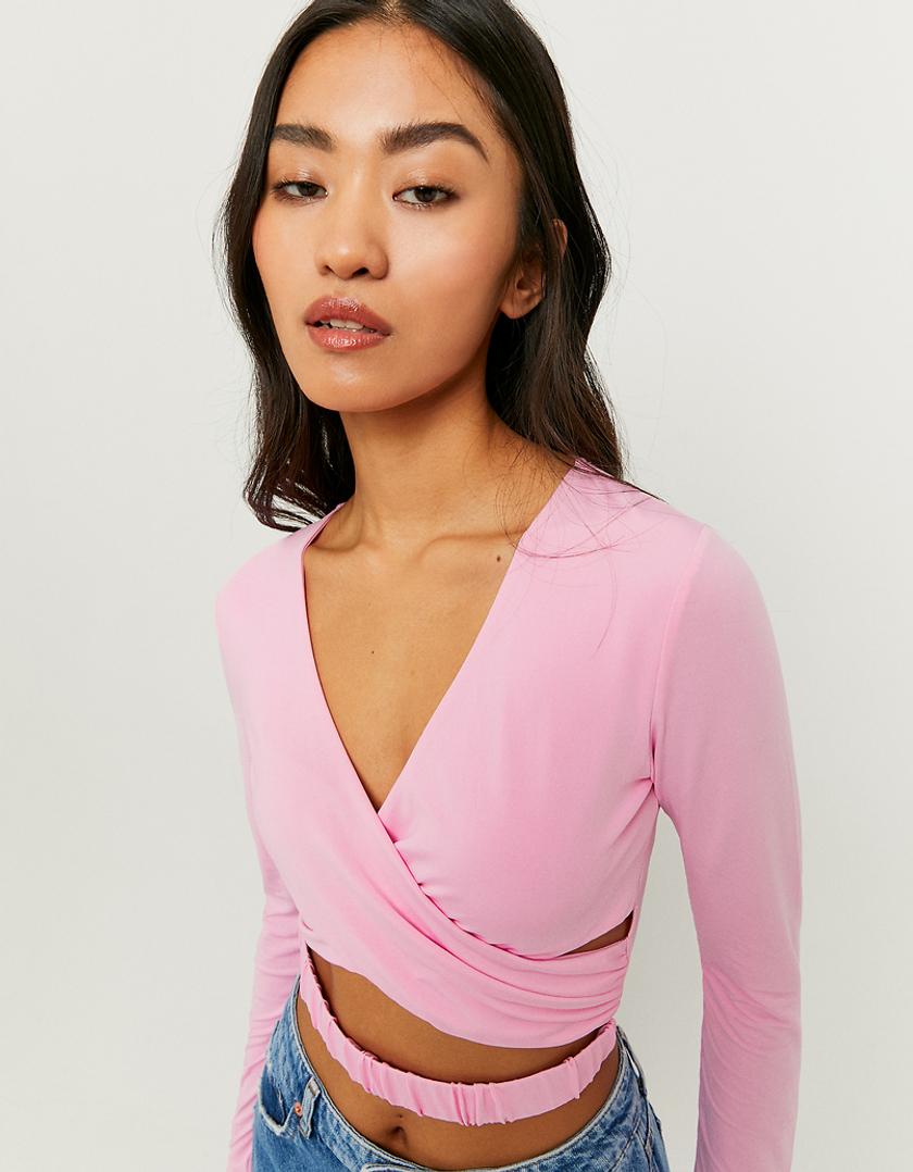 TALLY WEiJL, Pink Cropped Cut out Top for Women