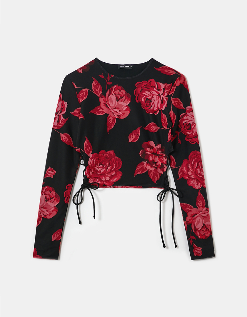 TALLY WEiJL, Floral Mesh Cropped Top  for Women