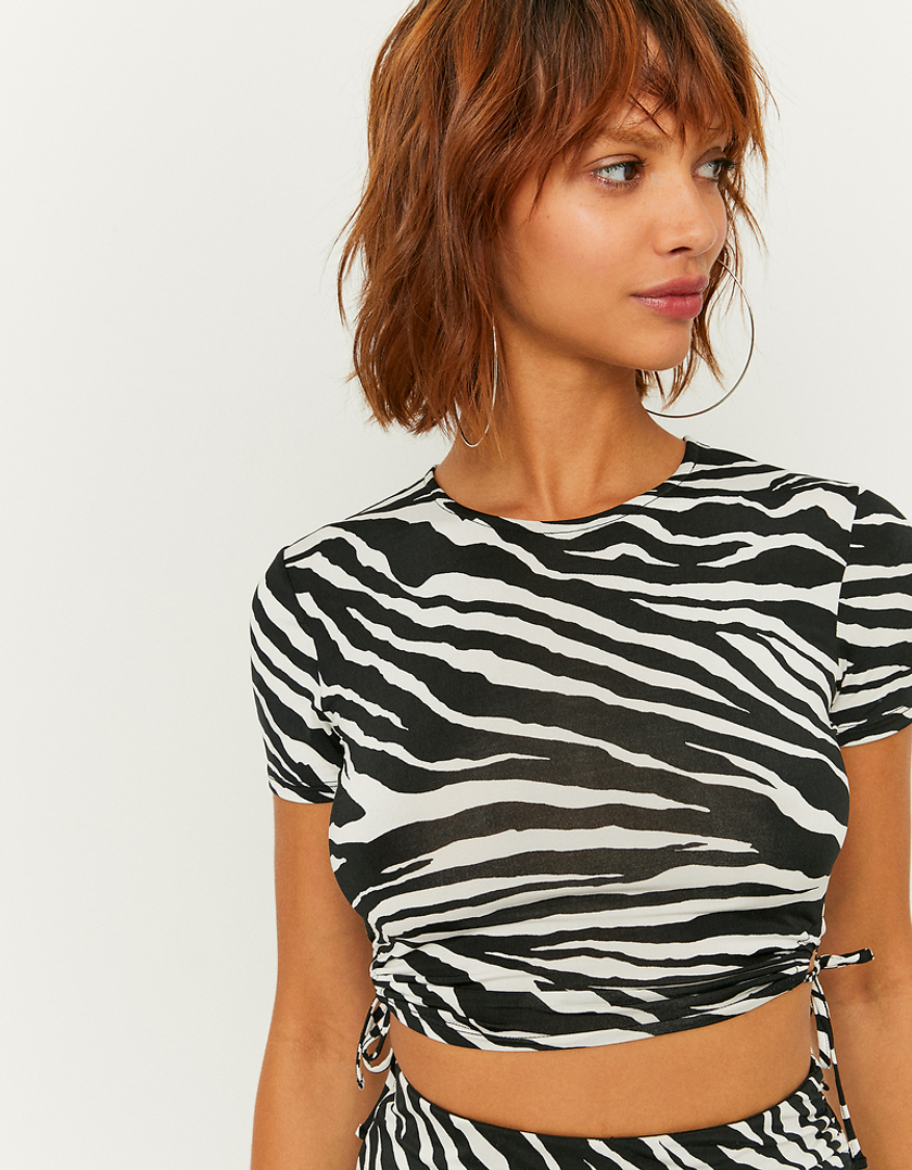 TALLY WEiJL, Ruched  Animal print Top for Women