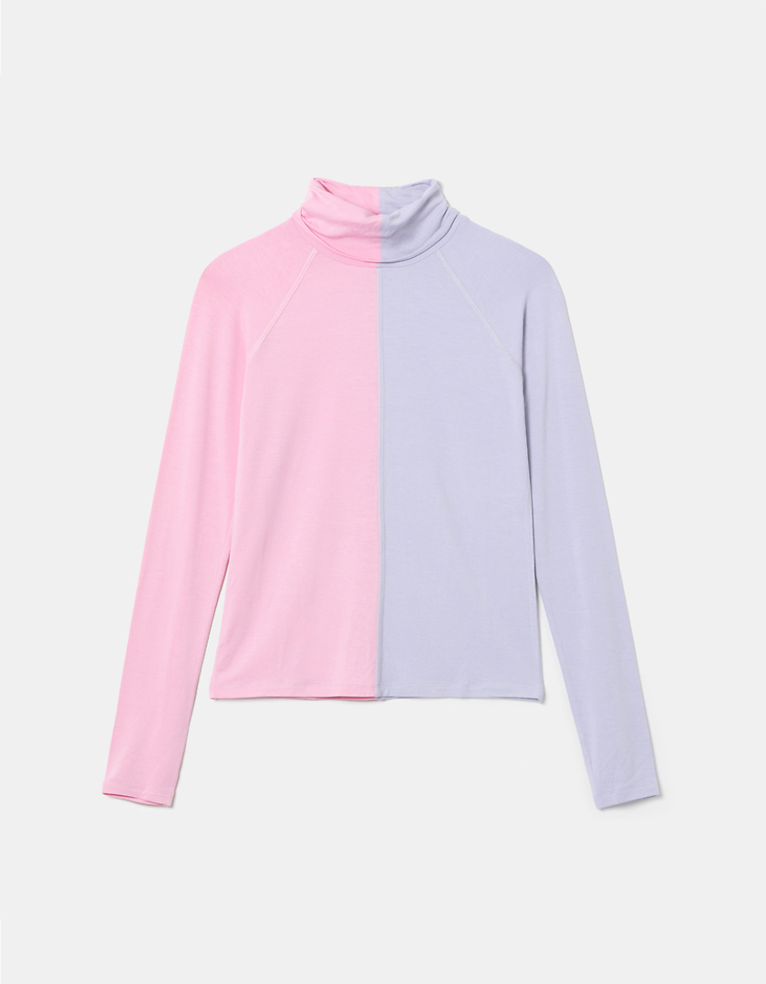 TALLY WEiJL, Top Manches Longues Col Roulé Colorblock for Women