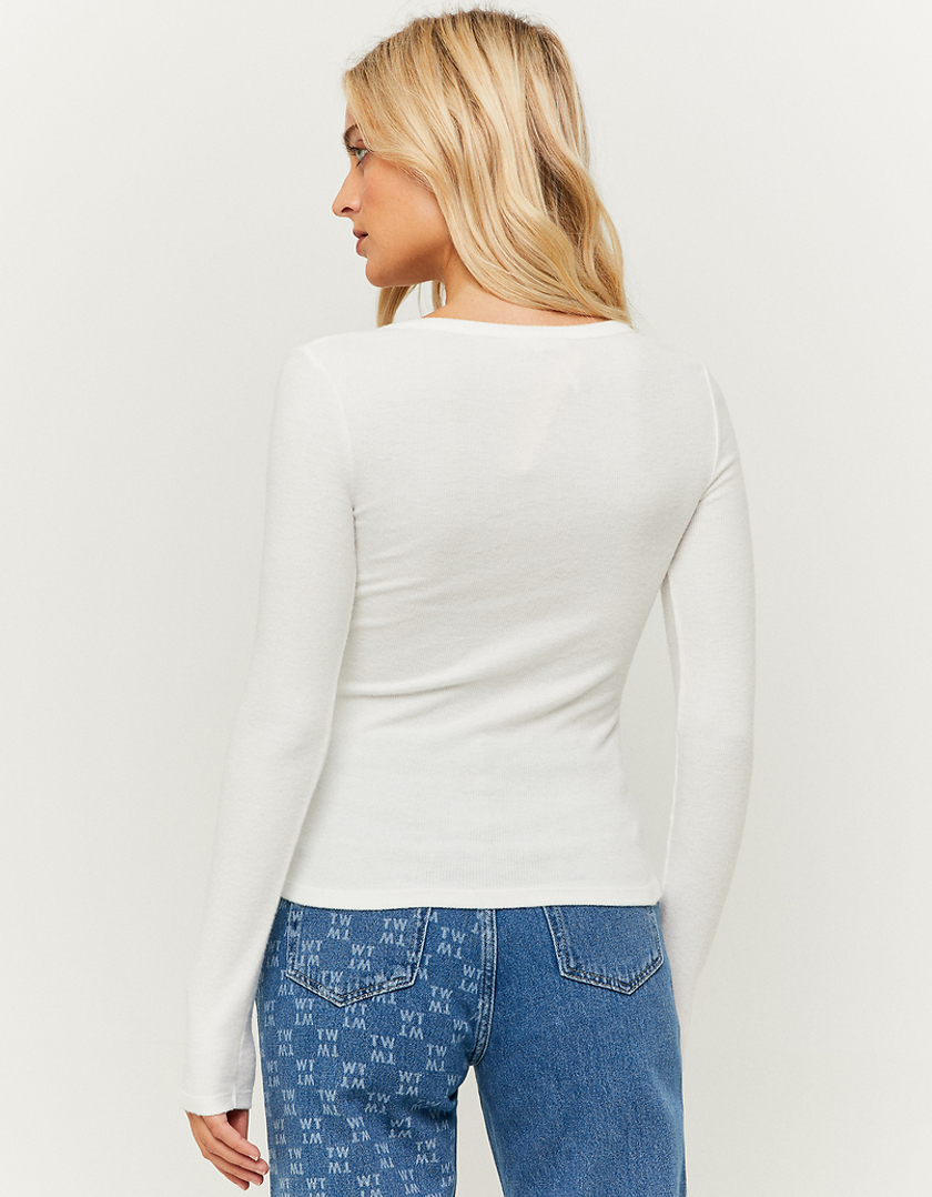 TALLY WEiJL, Top Blanc avec Strass sur le Col for Women