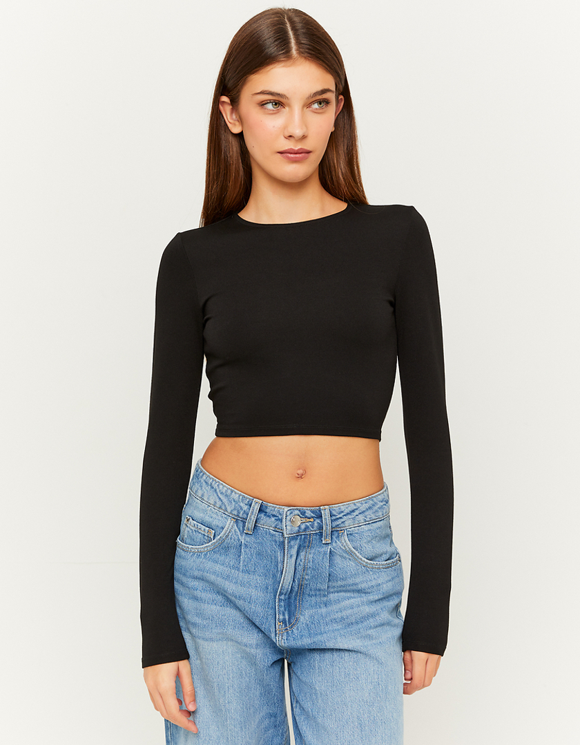 TALLY WEiJL, Black Top With Back Belt for Women