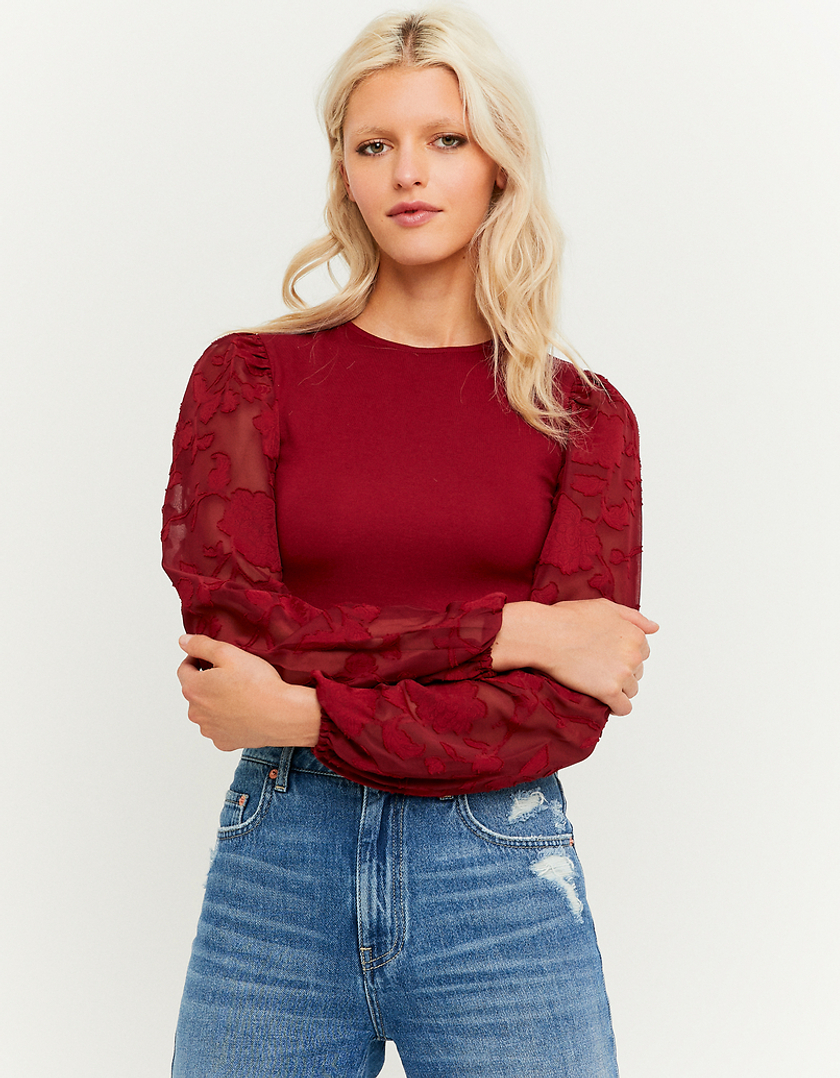 TALLY WEiJL, Top Rouge Manches Longues for Women