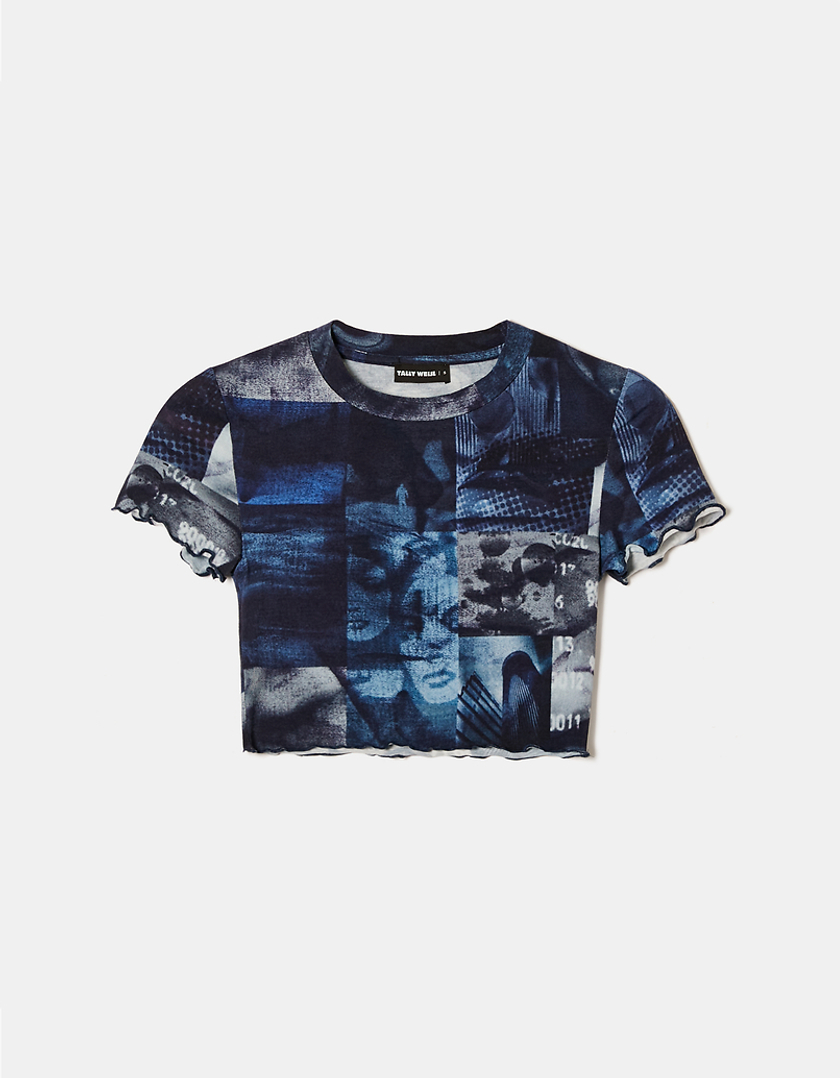 TALLY WEiJL, Cropped Printed T-Shirt for Women