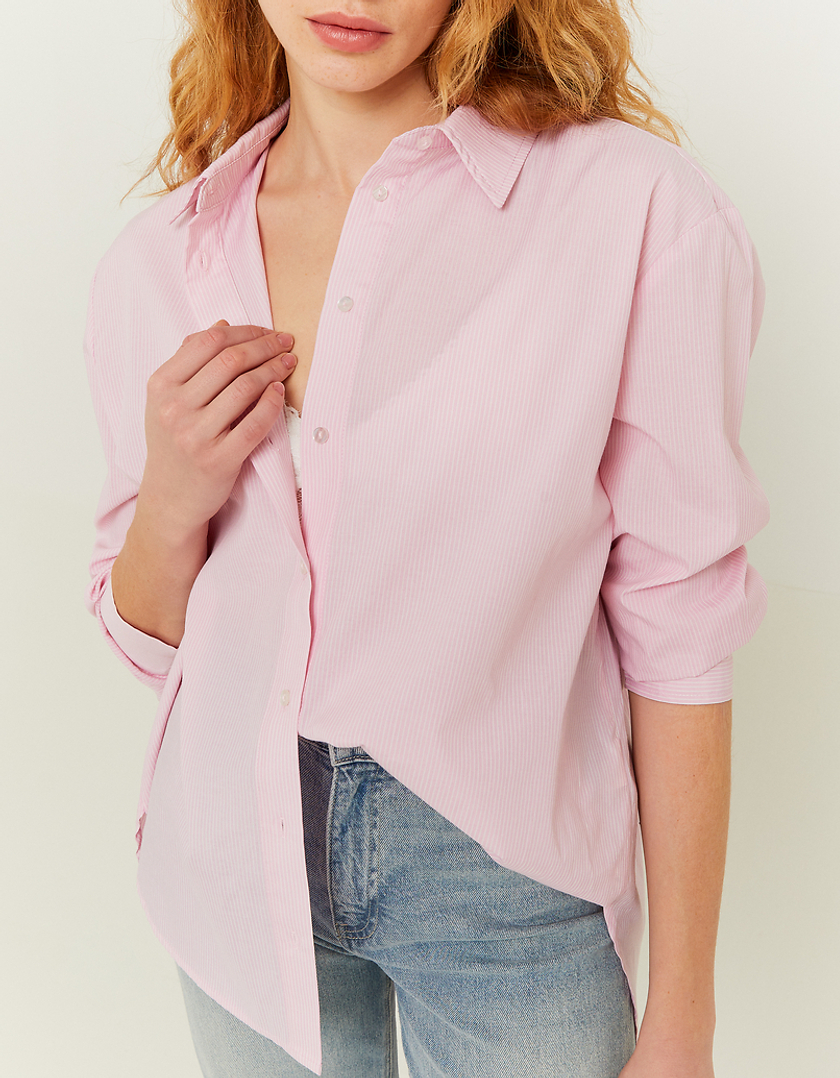 TALLY WEiJL, Camicia Rosa a Righe Bianche for Women