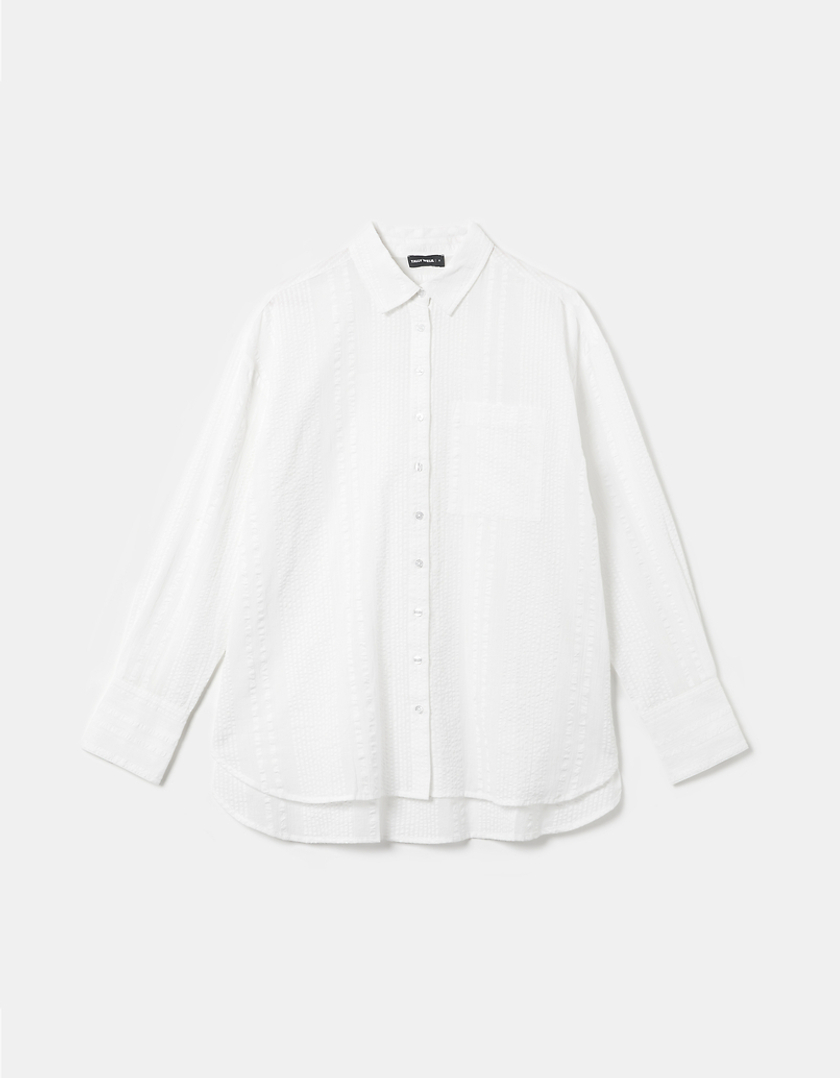 TALLY WEiJL, White Oversize Shirt for Women